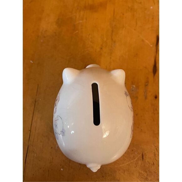 PRECIOUS MOMENTS 1986 May Your Christmas be Delicious Piggy Bank w/stopper - Picture 5 of 7